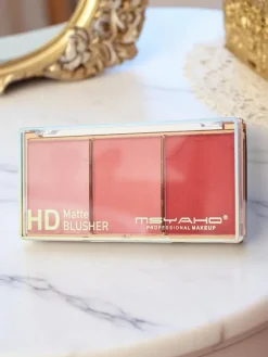 Best Paletka 3 odcieni matowego różu do policzków kolor Wine Rose Twarz