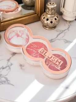 Sale Paletka 3 odcieni rozświetlającego różu do policzków kolor Peach Mauve Twarz