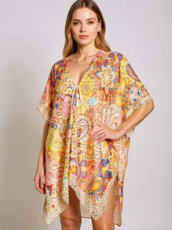 New Pareo Afrodyta – kolorowa sukienka plażowa z dekoltem V Narzutka Plażowa|Bluzki / Koszule / Koszulki