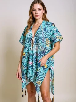 Clearance Pareo Helene Tropica do kolana – kolorowa sukienka plażowa Narzutka Plażowa|Bluzki / Koszule / Koszulki