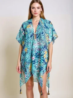 Clearance Pareo Helene Tropica do kolana – kolorowa sukienka plażowa Narzutka Plażowa|Bluzki / Koszule / Koszulki