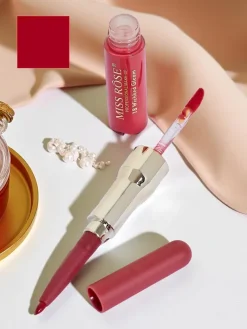 New Pomadka do ust w płynie i konturówka 2w1 Russian Red Usta