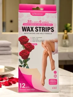 Różane plastry z woskiem do depilacji ciała 12 szt. Higiena I Zdrowie