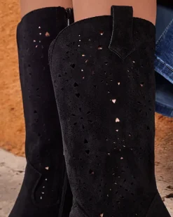 Online Ażurowe botki na słupku Evolle Botki Bez Ocieplenia|Botki Na Słupku