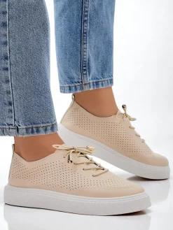 New Ażurowe damskie sportowe półbuty sznurowane Vaned Damskie Półbuty|Sportowe