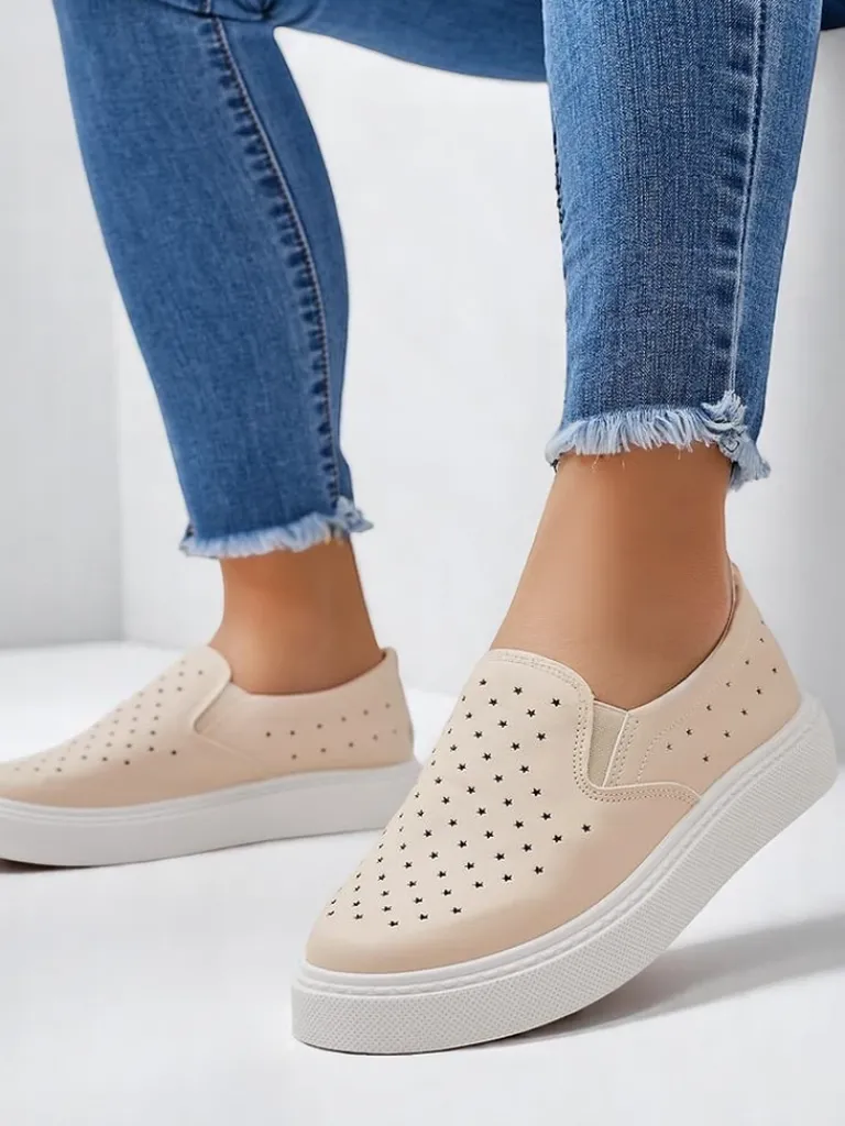 New Ażurowe damskie sportowe półbuty sznurowane Vaned Damskie Półbuty|Sportowe