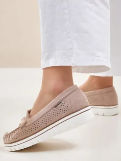 Best Ażurowe damskie mokasyny Elissas Mokasyny Na Płaskiej Podeszwie