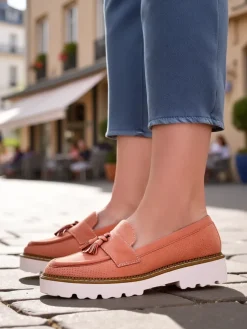 Discount Ażurowe damskie mokasyny Esiobb Mokasyny Na Płaskiej Podeszwie