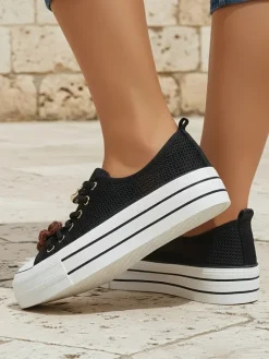 New Ażurowe damskie trampki z ozdobami Osdo Trampki