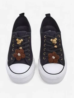 New Ażurowe damskie trampki z ozdobami Osdo Trampki