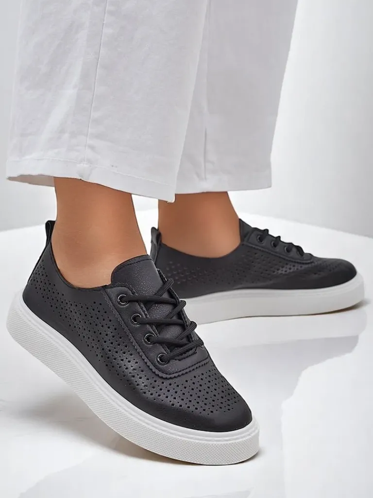 New Ażurowe damskie sportowe półbuty sznurowane Adette Damskie Półbuty|Sportowe