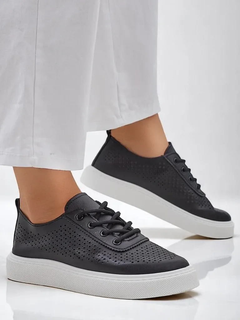 New Ażurowe damskie sportowe półbuty sznurowane Adette Damskie Półbuty|Sportowe