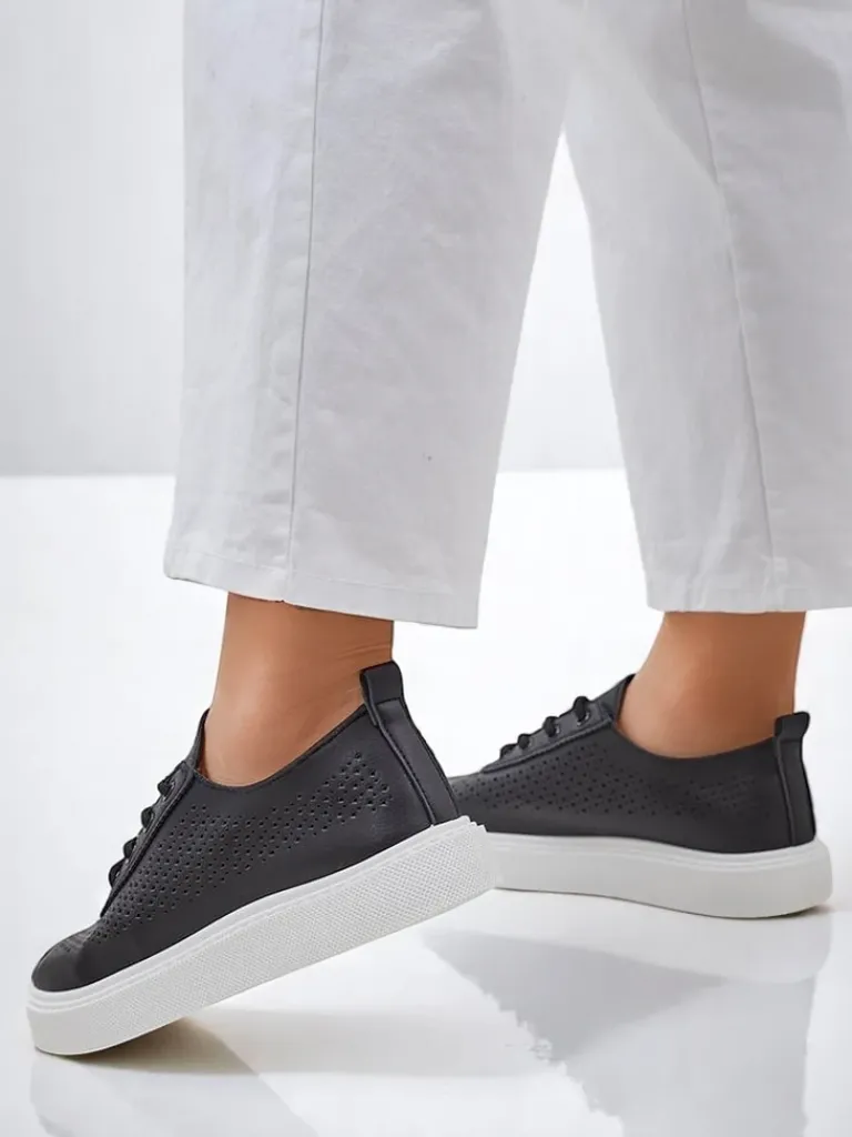 New Ażurowe damskie sportowe półbuty sznurowane Adette Damskie Półbuty|Sportowe