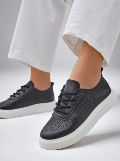 New Ażurowe damskie sportowe półbuty sznurowane Adette Damskie Półbuty|Sportowe