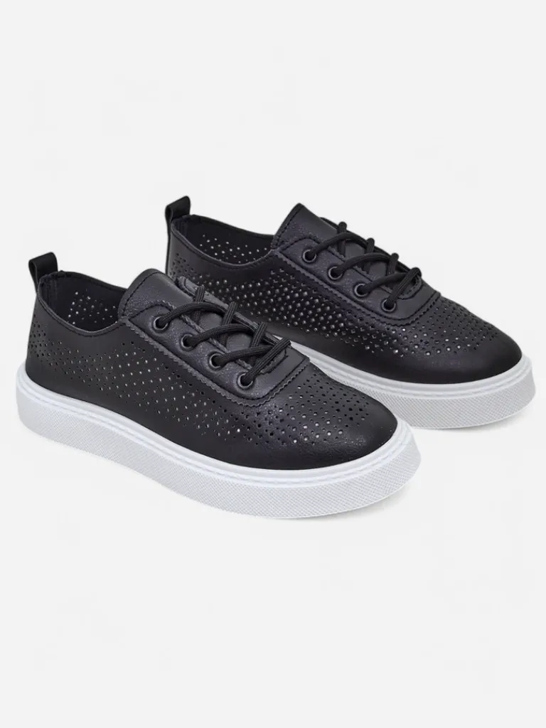 New Ażurowe damskie sportowe półbuty sznurowane Adette Damskie Półbuty|Sportowe