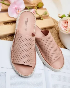 New Ażurowe klapki damskie Ererra Klapki Płaskie