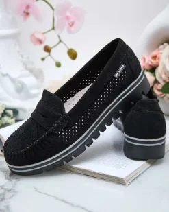 Best Ażurowe mokasyny damskie Leteller Półbuty|Espadryle Płaskie