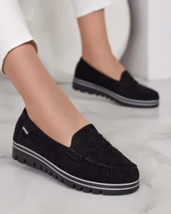 Best Ażurowe mokasyny damskie Leteller Półbuty|Espadryle Płaskie