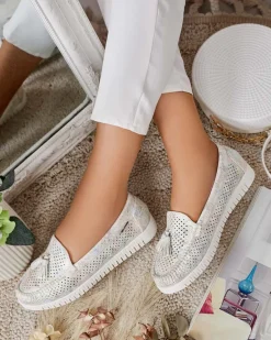 Clearance Ażurowe mokasyny damskie Molaffa Półbuty|Mokasyny Na Płaskiej Podeszwie