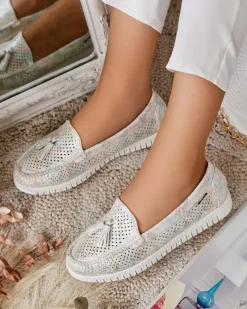 Clearance Ażurowe mokasyny damskie Molaffa Półbuty|Mokasyny Na Płaskiej Podeszwie