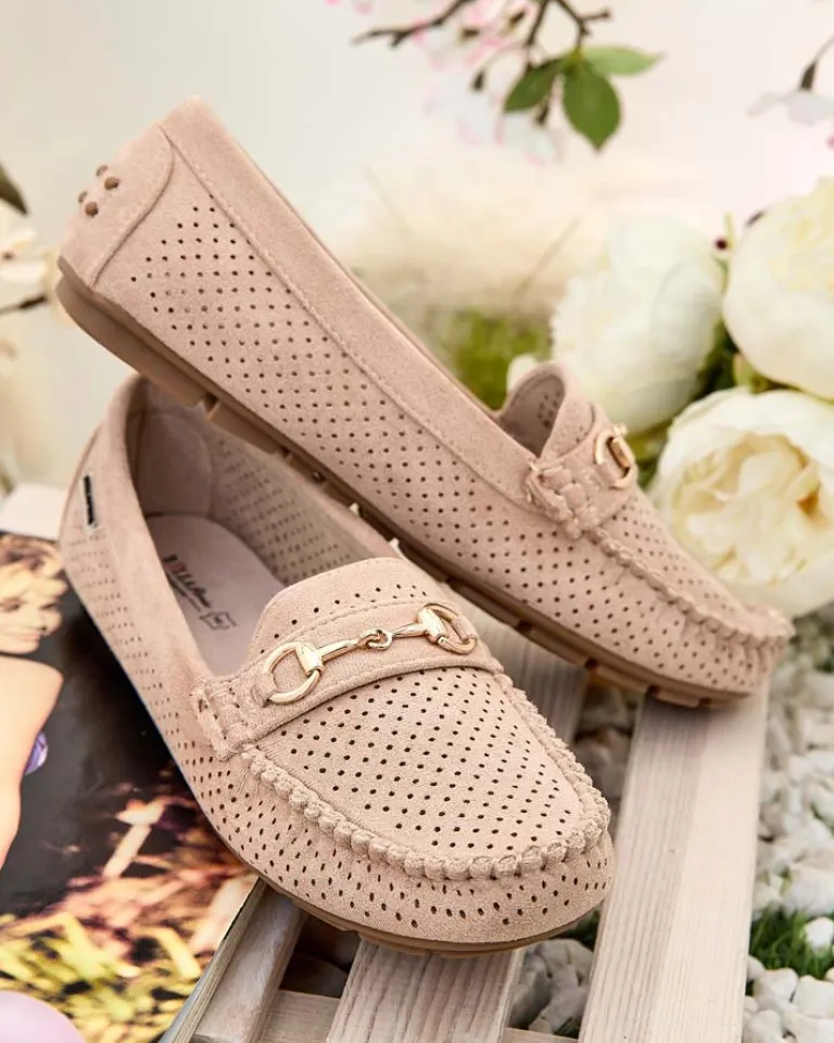 New Ażurowe mokasyny damskie Mill Półbuty|Mokasyny Na Płaskiej Podeszwie