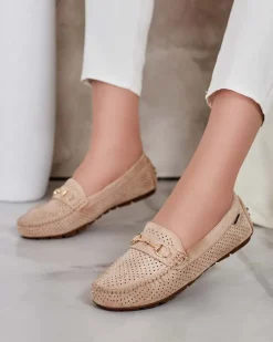 New Ażurowe mokasyny damskie Mill Półbuty|Mokasyny Na Płaskiej Podeszwie