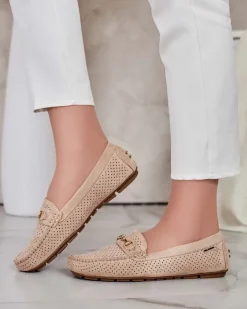 New Ażurowe mokasyny damskie Mill Półbuty|Mokasyny Na Płaskiej Podeszwie