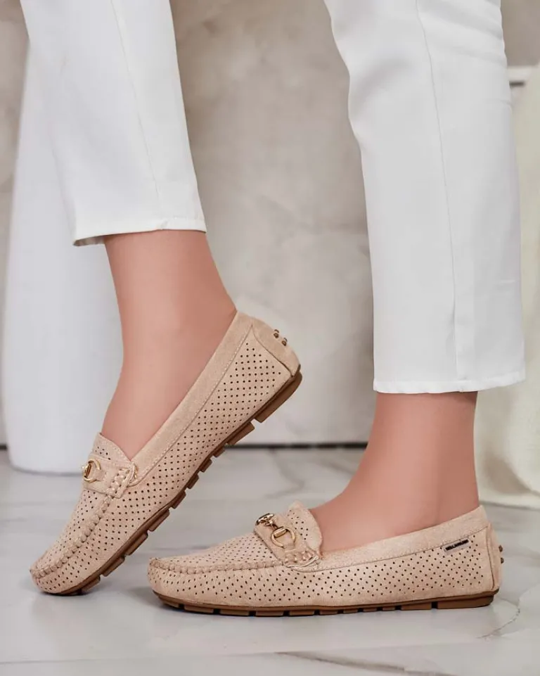 New Ażurowe mokasyny damskie Mill Półbuty|Mokasyny Na Płaskiej Podeszwie