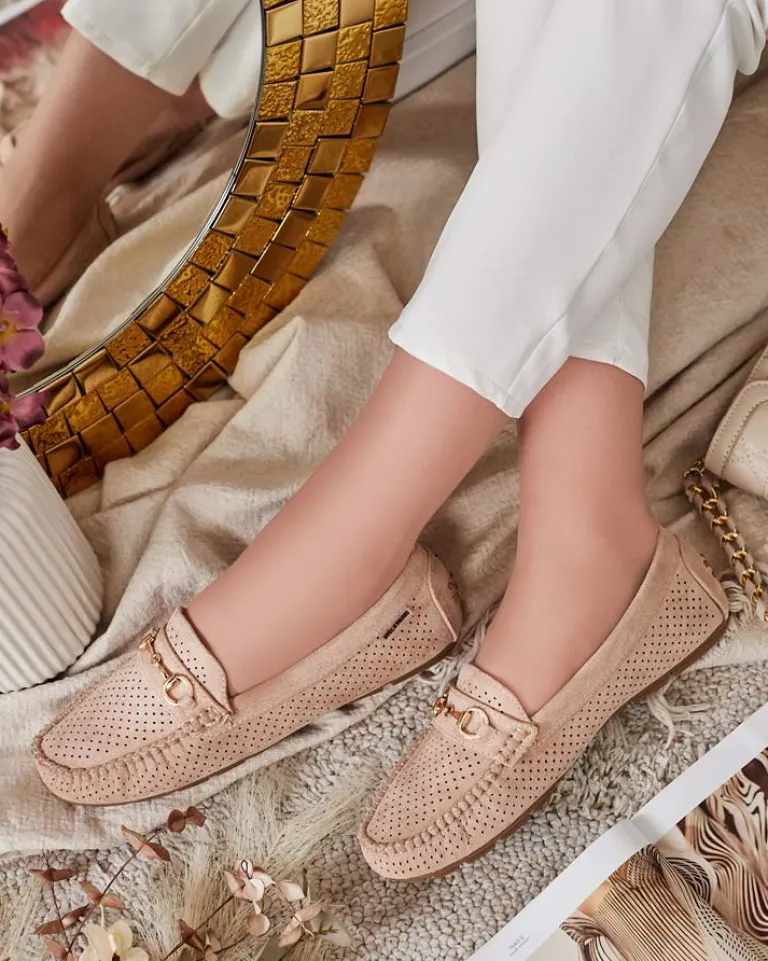 New Ażurowe mokasyny damskie Mill Półbuty|Mokasyny Na Płaskiej Podeszwie