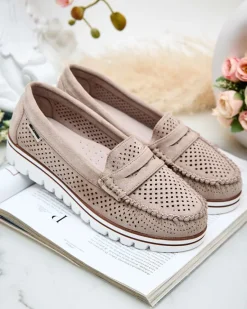 New Ażurowe mokasyny damskie Leteller Półbuty|Mokasyny Na Płaskiej Podeszwie