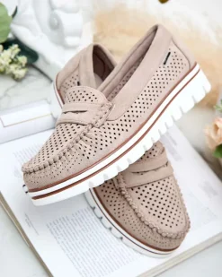 New Ażurowe mokasyny damskie Leteller Półbuty|Mokasyny Na Płaskiej Podeszwie