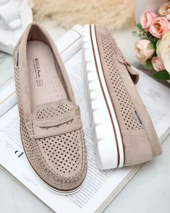 New Ażurowe mokasyny damskie Leteller Półbuty|Mokasyny Na Płaskiej Podeszwie