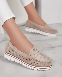 New Ażurowe mokasyny damskie Leteller Półbuty|Mokasyny Na Płaskiej Podeszwie