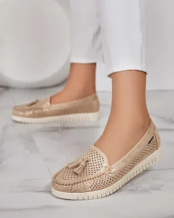 Hot Ażurowe mokasyny damskie Molaffa Półbuty|Mokasyny Na Płaskiej Podeszwie