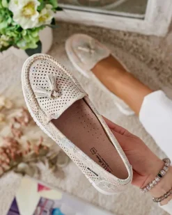 Ażurowe mokasyny damskie Molaffa Półbuty|Mokasyny Na Płaskiej Podeszwie