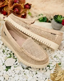 New Ażurowe mokasyny damskie Nafis Półbuty|Mokasyny Na Płaskiej Podeszwie