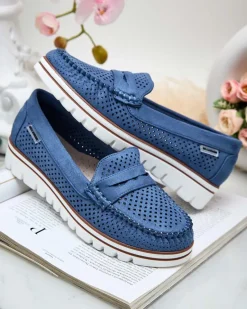 Online Ażurowe mokasyny damskie Leteller Półbuty|Mokasyny Na Płaskiej Podeszwie