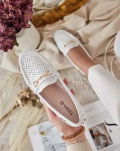 Discount Ażurowe mokasyny damskie Mill Półbuty|Mokasyny Na Płaskiej Podeszwie