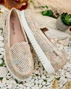 Clearance Ażurowe mokasyny damskie Nafis Półbuty|Mokasyny Na Płaskiej Podeszwie