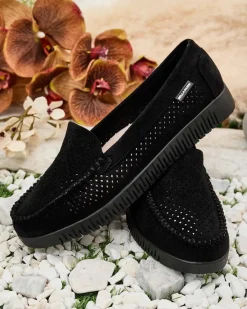 Ażurowe mokasyny damskie Nafis Półbuty|Mokasyny Na Płaskiej Podeszwie