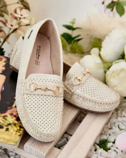 Clearance Ażurowe mokasyny damskie Mill Półbuty|Mokasyny Na Płaskiej Podeszwie