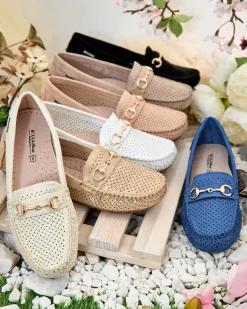 Clearance Ażurowe mokasyny damskie Mill Półbuty|Mokasyny Na Płaskiej Podeszwie