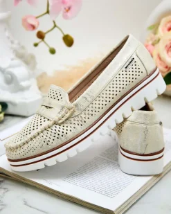 New Ażurowe mokasyny damskie Leteller Półbuty|Mokasyny Na Płaskiej Podeszwie