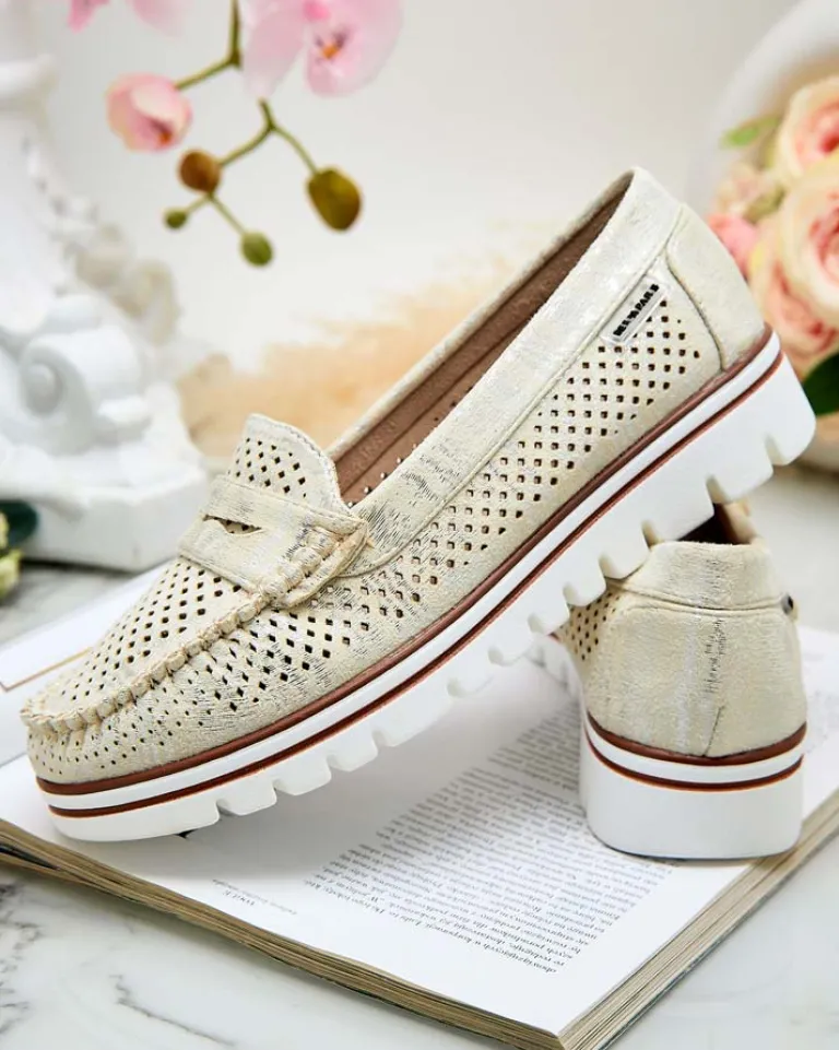 New Ażurowe mokasyny damskie Leteller Półbuty|Mokasyny Na Płaskiej Podeszwie