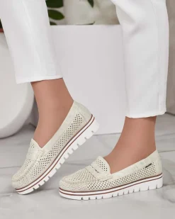 New Ażurowe mokasyny damskie Leteller Półbuty|Mokasyny Na Płaskiej Podeszwie