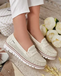 New Ażurowe mokasyny damskie Leteller Półbuty|Mokasyny Na Płaskiej Podeszwie