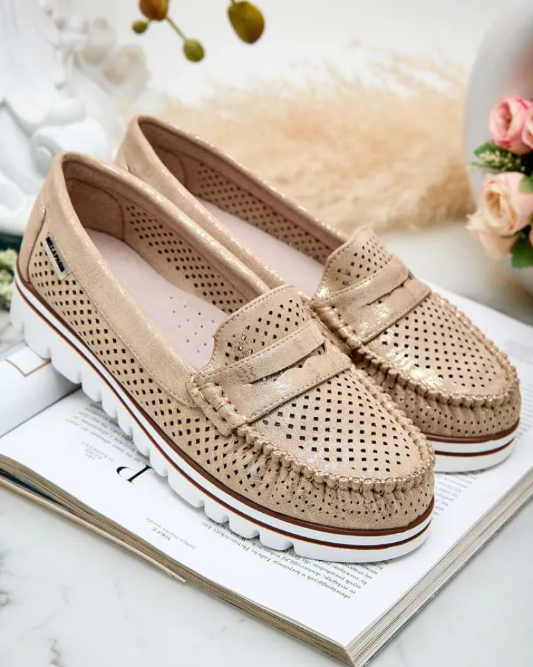 Hot Ażurowe mokasyny damskie Leteller Półbuty|Mokasyny Na Płaskiej Podeszwie