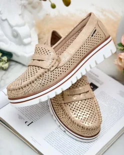 Hot Ażurowe mokasyny damskie Leteller Półbuty|Mokasyny Na Płaskiej Podeszwie