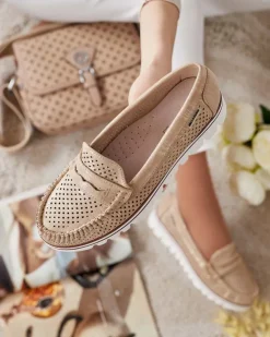 Hot Ażurowe mokasyny damskie Leteller Półbuty|Mokasyny Na Płaskiej Podeszwie