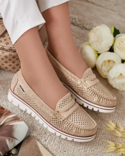 Hot Ażurowe mokasyny damskie Leteller Półbuty|Mokasyny Na Płaskiej Podeszwie